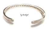 Sterling Silver Twisted and Square Soldered Cuff Bracelet